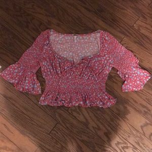 Cute floral/red shirt